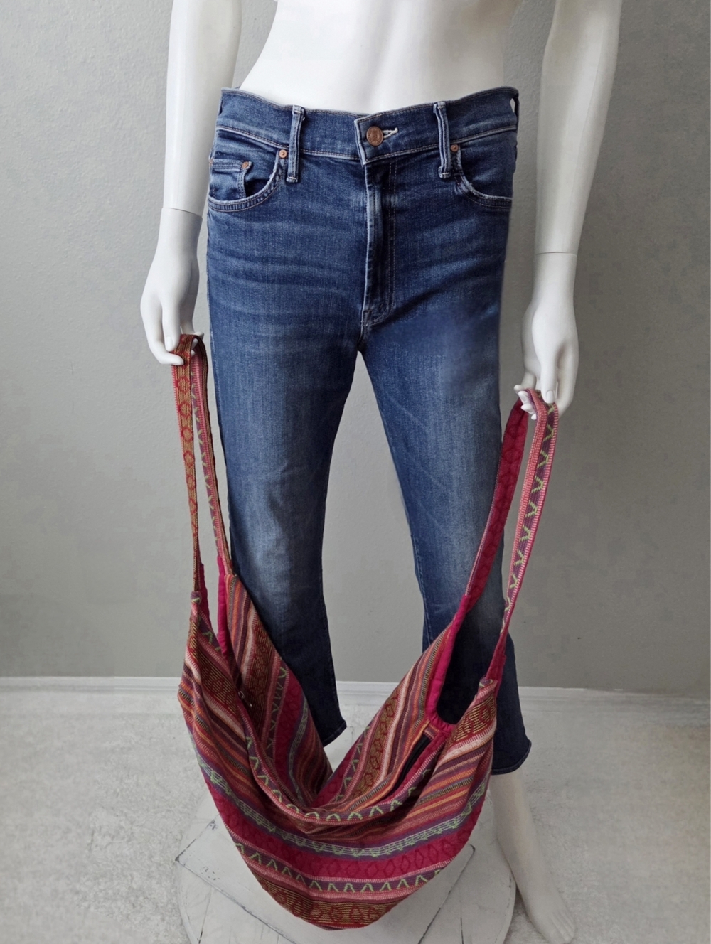 Tribe Azure Handcrafted Cotton Bohemian Beach Bag Tote